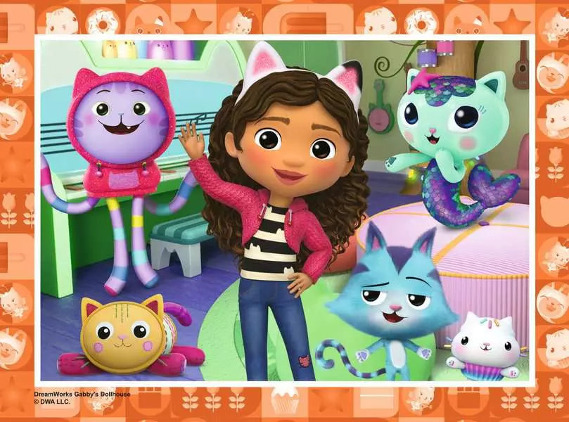 Gabby's Dollhouse 4 in a box puzzle