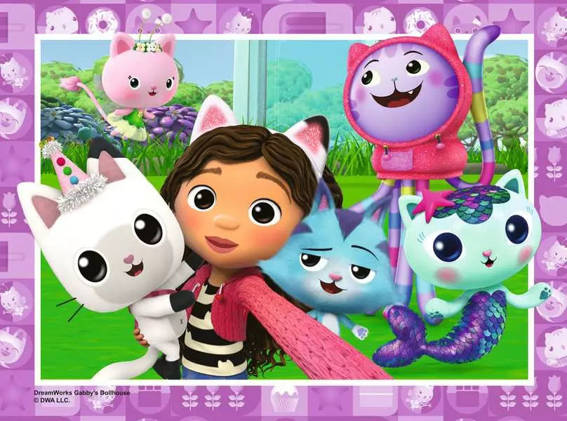 Gabby's Dollhouse 4 in a box puzzle