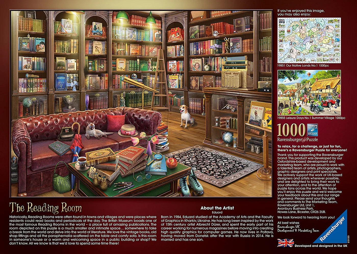 The Reading Room Ravensburger Puzzle 1000 piece