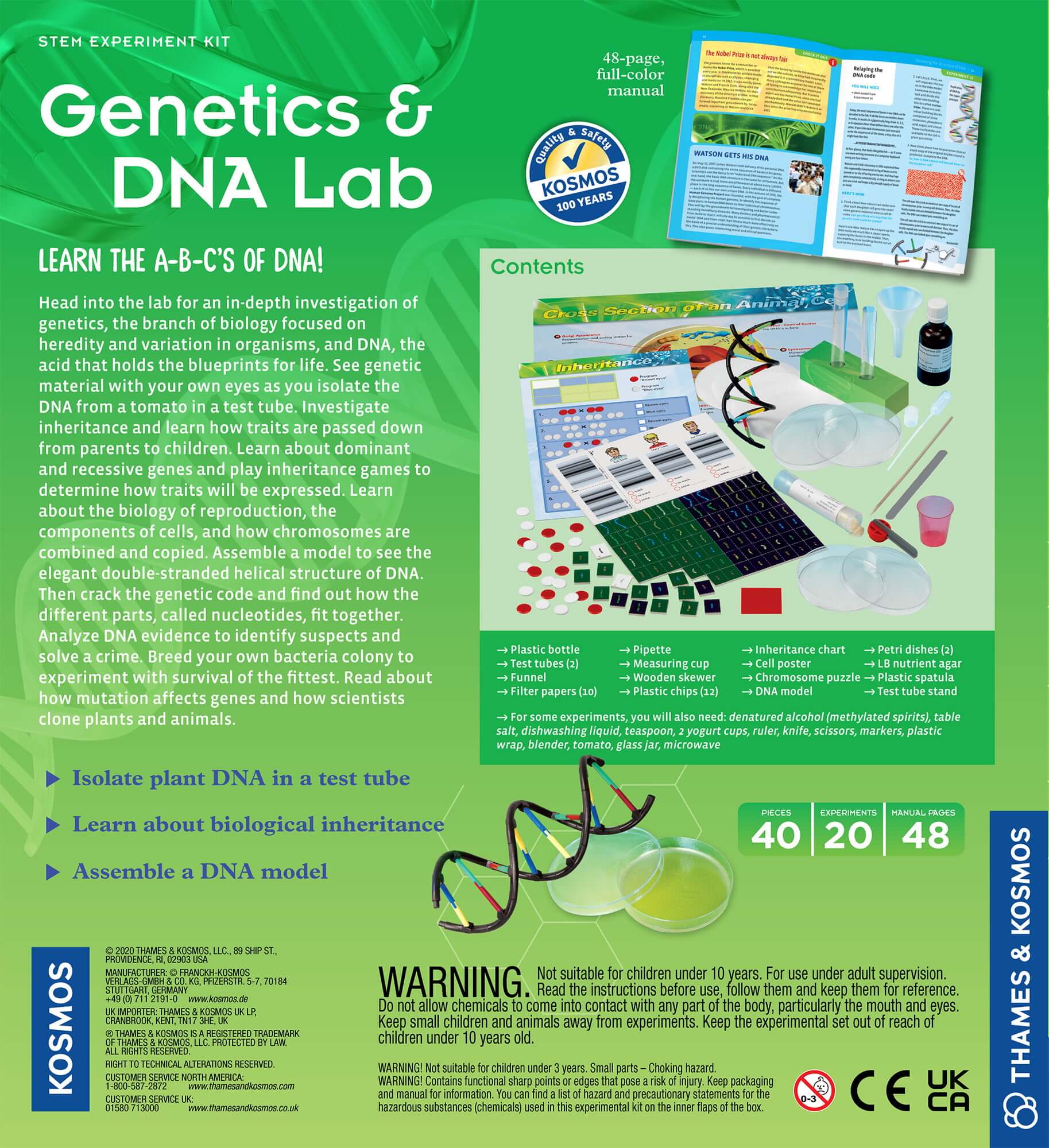 Genetics and DNA Experiment Kit