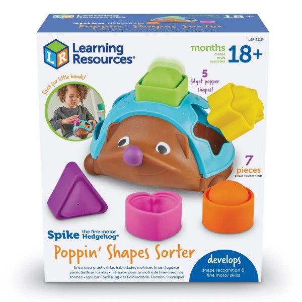 Spike The Fine Motor Hedgehog Poppin' Shapes Sorter