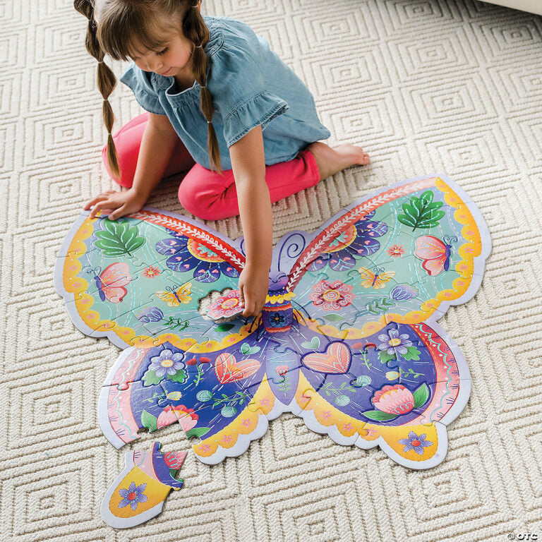 Shimmery Butterfly Giant Floor Jigsaw Puzzle