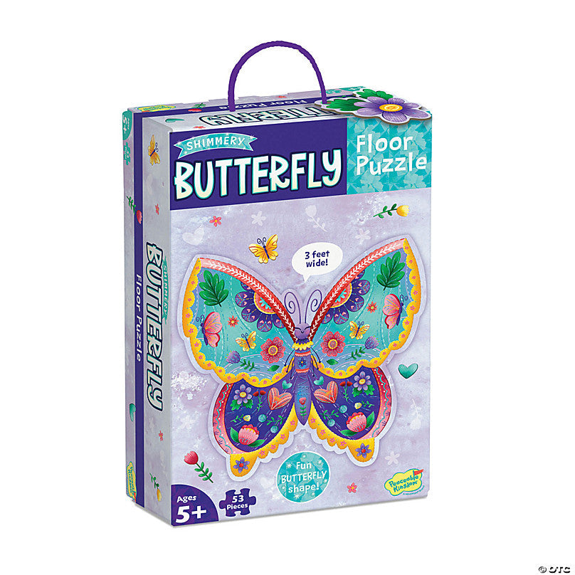 Shimmery Butterfly Giant Floor Jigsaw Puzzle