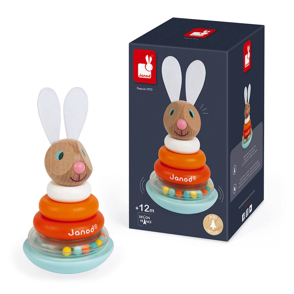 Stackable Roly-Poly Rabbit Wooden