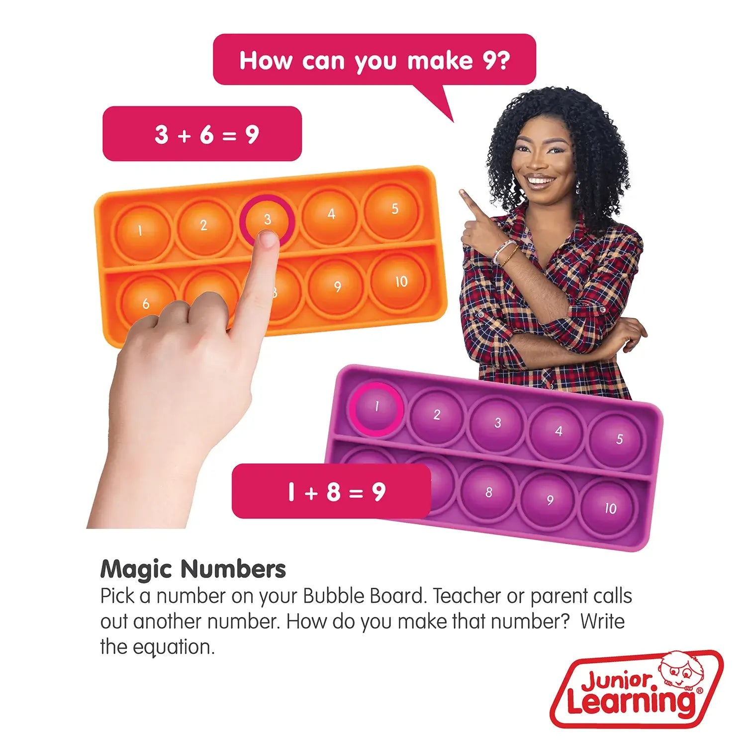 Junior Learning Ten Frames Bubble Boards