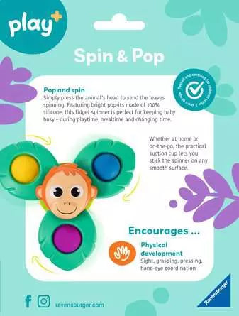 Spin & Pop: Monkey Baby and Toddler Travel Toy