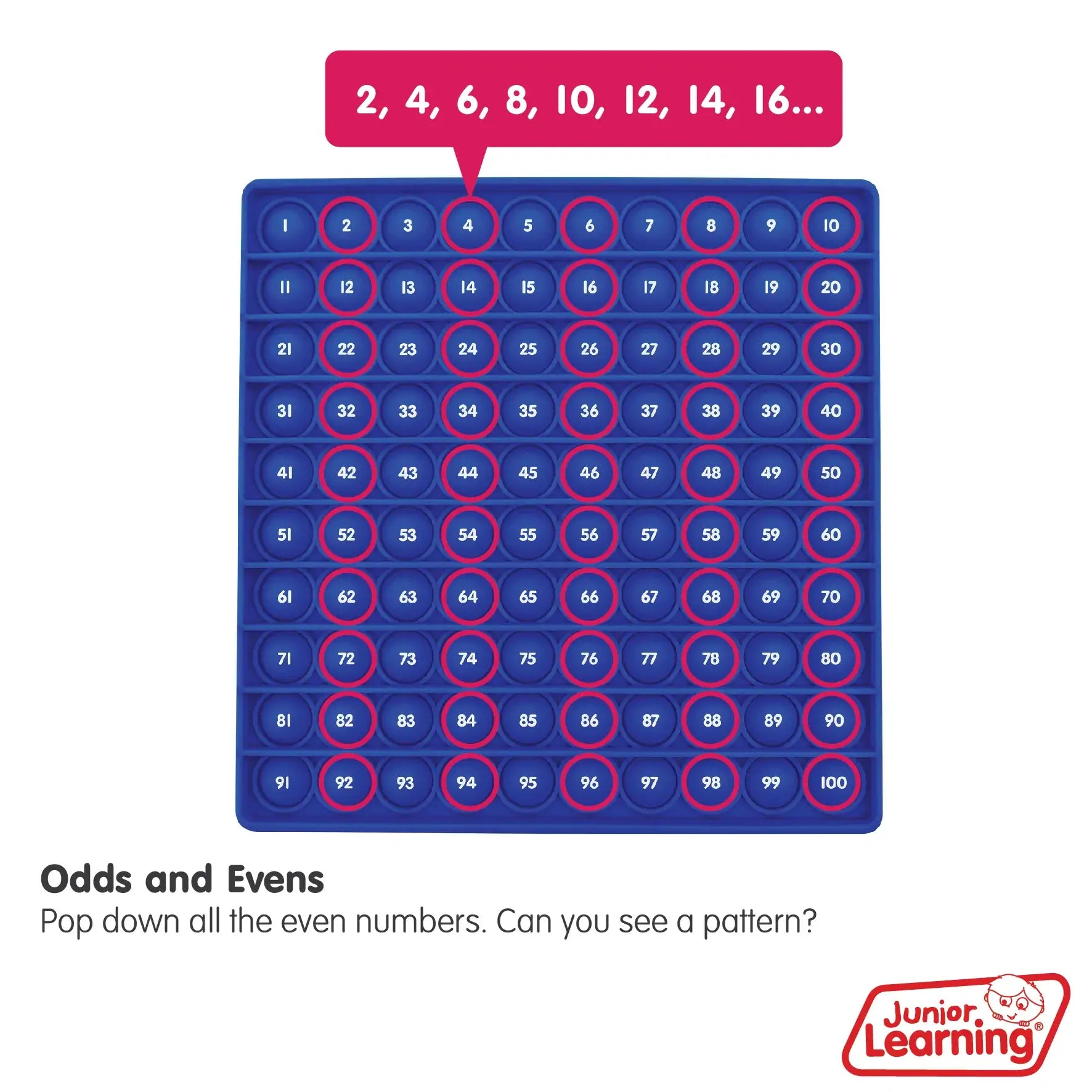 Junior Learning 100s Bubble Board
