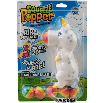 Squeeze Popper Unicorn White