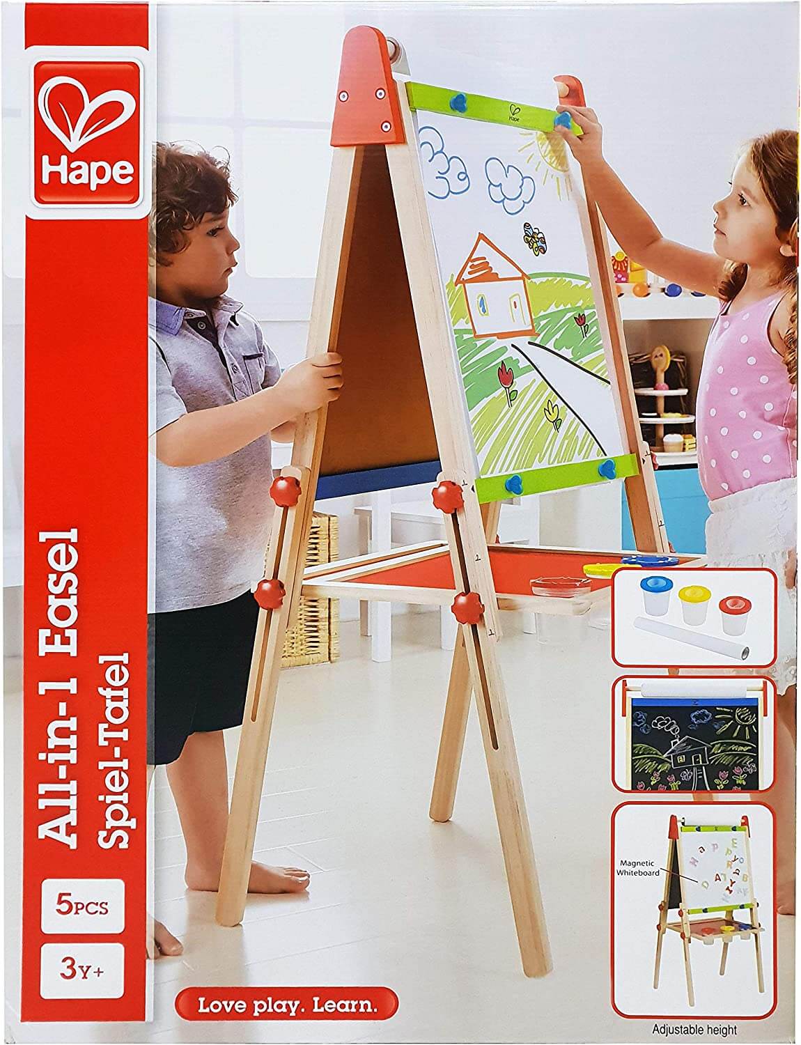 Hape All in 1 Easel Wooden Blackboard