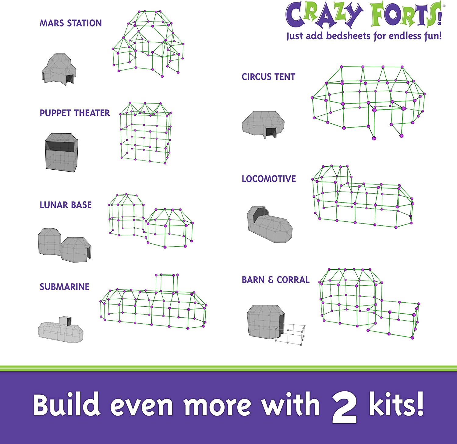 Crazy Forts 69 pieces Fort Building Kit