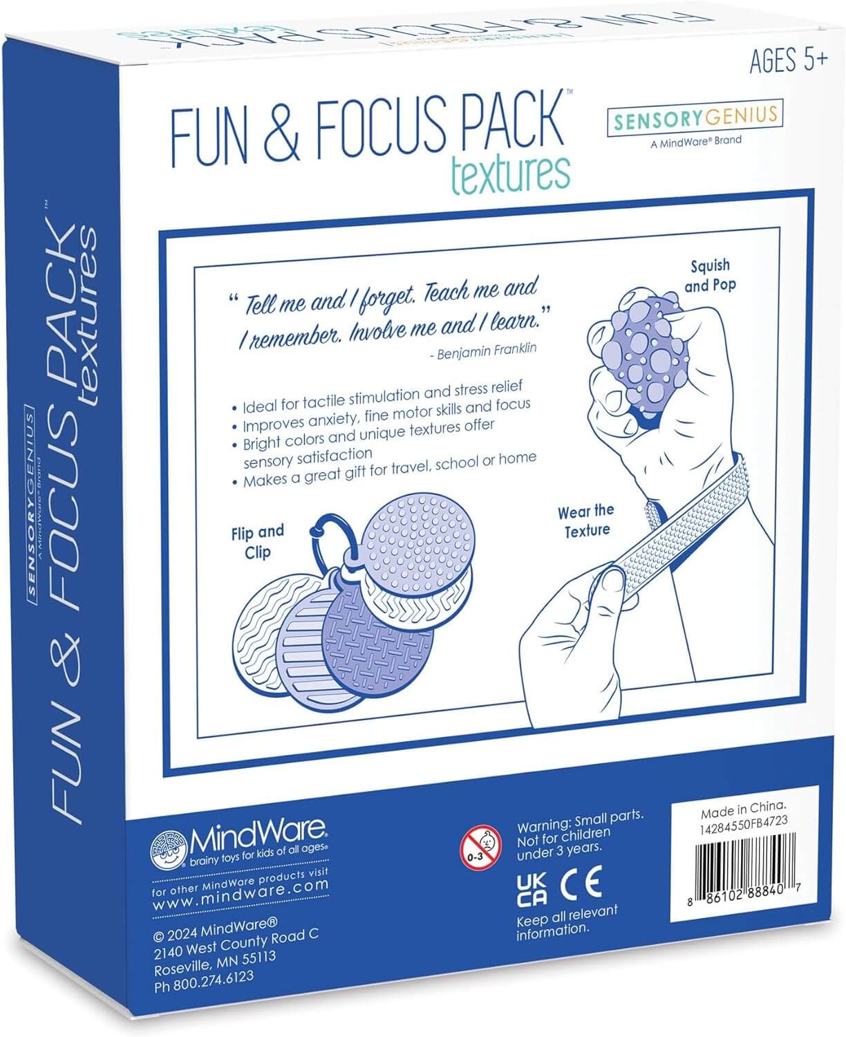 Sensory Genius Fun & Focus Pack: Textures Fidget Toy Set