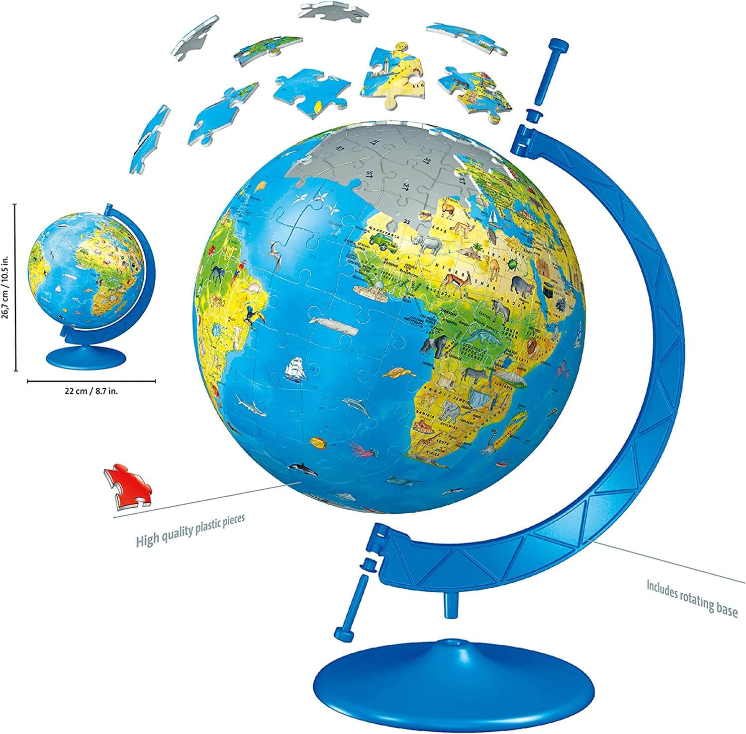 Ravensburger Children's World Globe 3D Jigsaw Puzzle