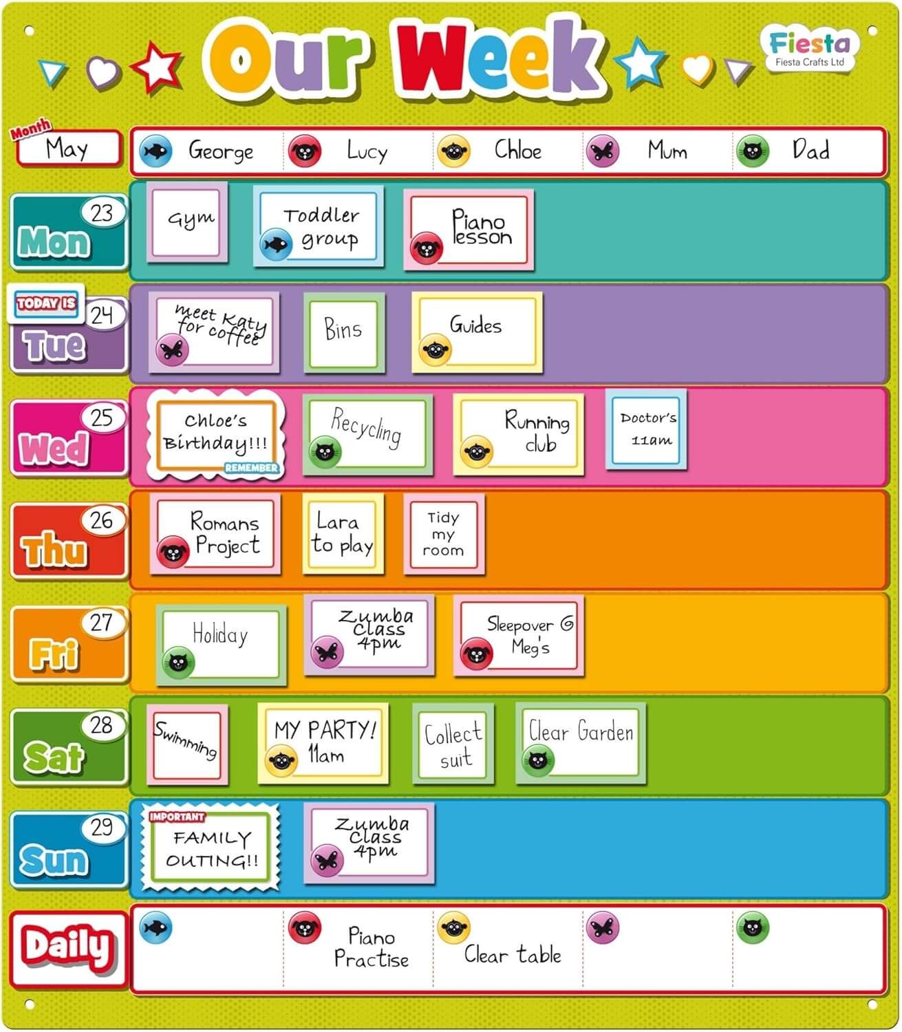 Our Week Magnetic Planner for Kids