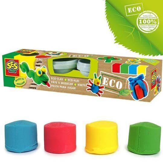 SES Eco play dough 4 colours in 100% recycled pots