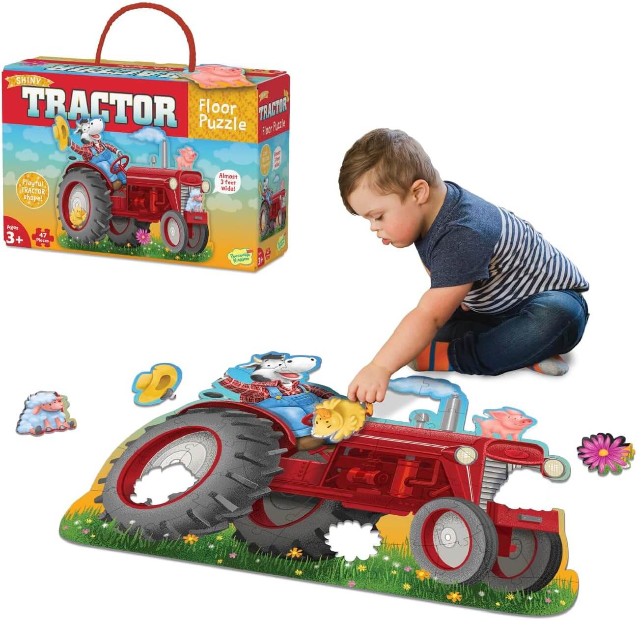 Shiny Tractor Giant Floor Puzzle