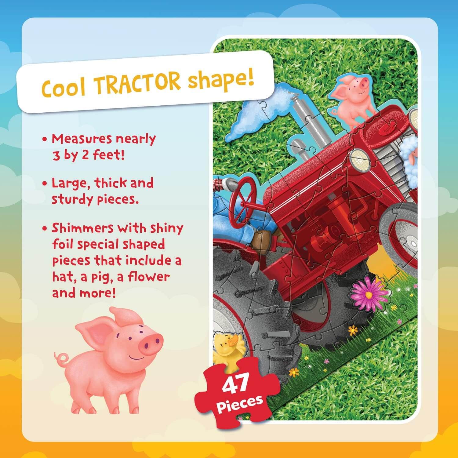 Shiny Tractor Giant Floor Puzzle