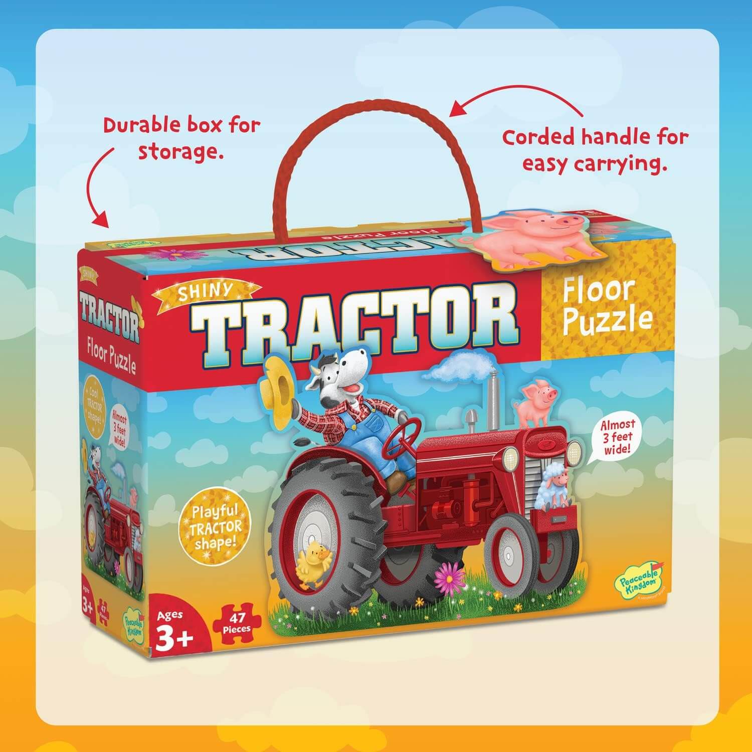 Shiny Tractor Giant Floor Puzzle